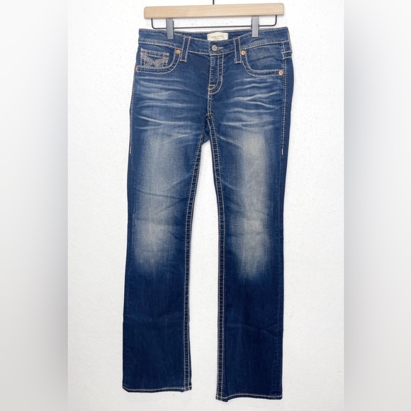 Big Star Liv Boot Vintage Collection Distressed Denim Jeans Size 27L - Picture 1 of 9